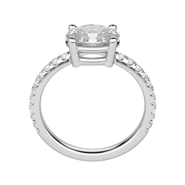 Edgy Basket Accented Oval Cut Engagement Ring, Platinum, 18K White Gold, Hover, 