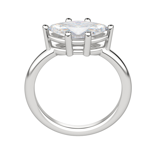 Edgy Basket Classic Marquise Cut Engagement Ring, Platinum, 18K White Gold, Hover, 
