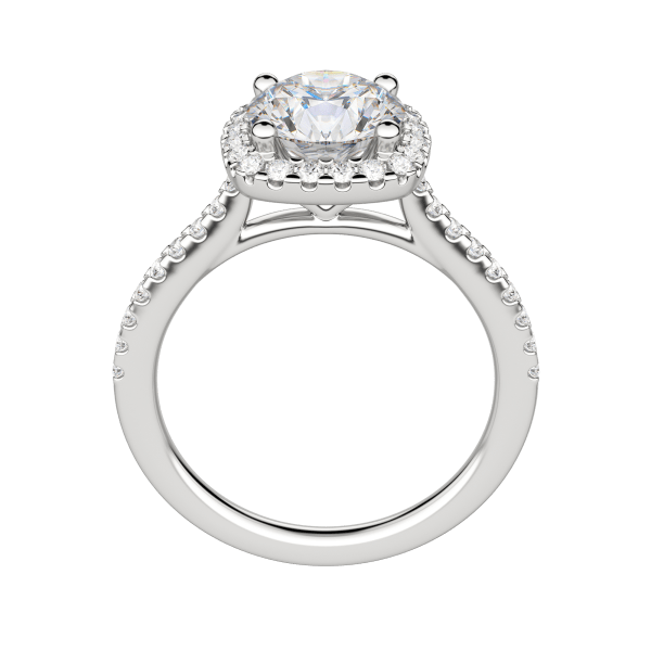 Helm Round Cut Engagement Ring, Platinum, 18K White Gold, Hover, 