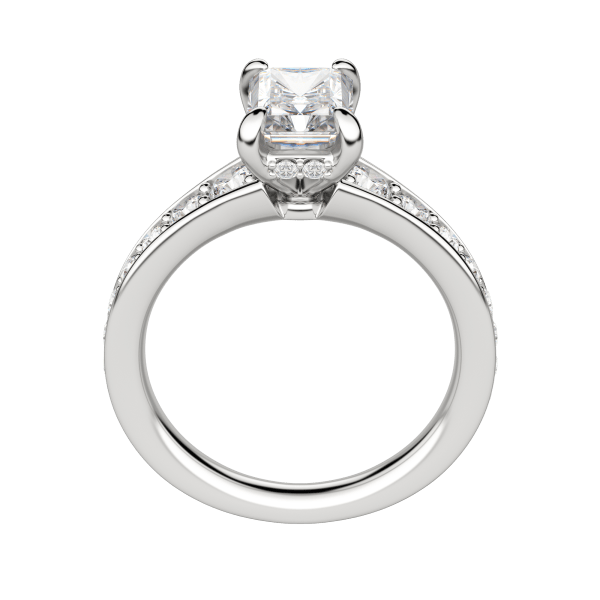 Iris Bold Radiant Cut Engagement Ring, Platinum, 18K White Gold, Hover, 