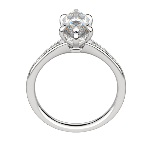 Iris Marquise Cut Engagement Ring, Platinum, 18K White Gold, Hover, 
