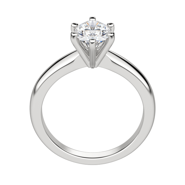 Isle 6-Prong Oval Cut Engagement Ring, Hover, Platinum, 18K White Gold, 