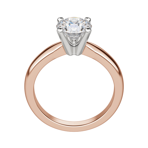 Isle Round Cut Engagement Ring, Hover, 14K Rose Gold, 