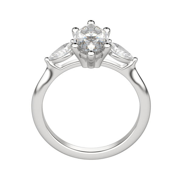 Lily Classic Marquise Cut Engagement Ring, Hover, Platinum, 18K White Gold, 