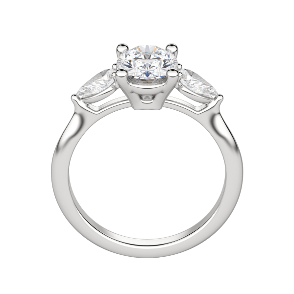 Lily Classic Oval Cut Engagement Ring, Hover, Platinum, 18K White Gold, 