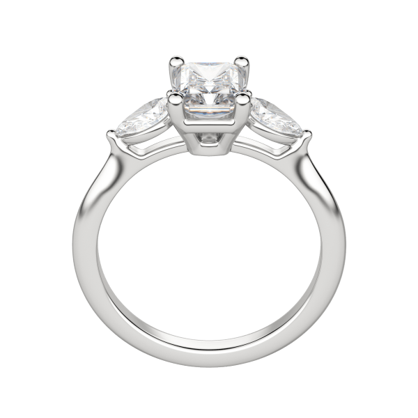 Lily Classic Radiant Cut Engagement Ring, Hover, Platinum, 18K White Gold, 
