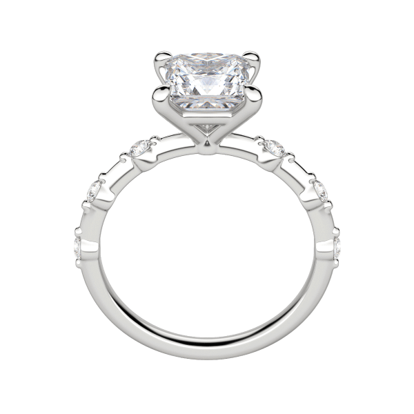 Napa Princess Cut Engagement Ring, 18K White Gold, Platinum, Hover