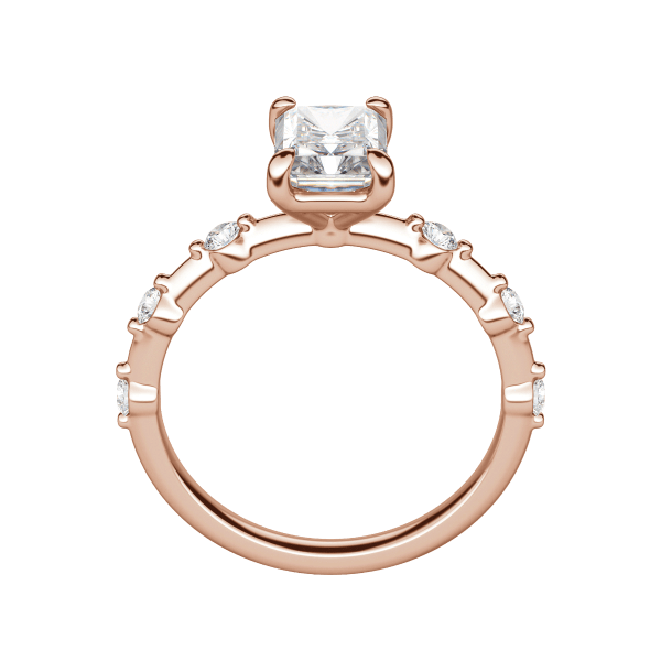 Napa Radiant Cut Engagement Ring, 14K Rose Gold, Hover