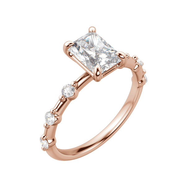 Napa Radiant Cut Engagement Ring, 14K Rose Gold, Default