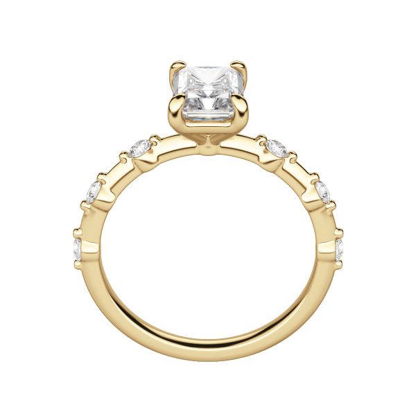Napa Radiant Cut Engagement Ring, 18K Yellow Gold, Hover