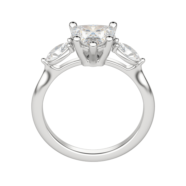Rhea Classic Heart Cut Engagement Ring, Hover, 18K White Gold, Platinum, 