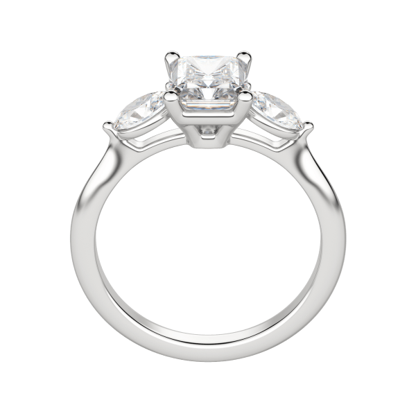Rhea Classic Radiant Cut Engagement Ring, Hover, 18K White Gold, Platinum, 