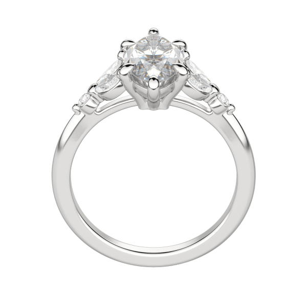 Sera Marquise Cut Engagement Ring, Hover, 18K White Gold, Platinum, 