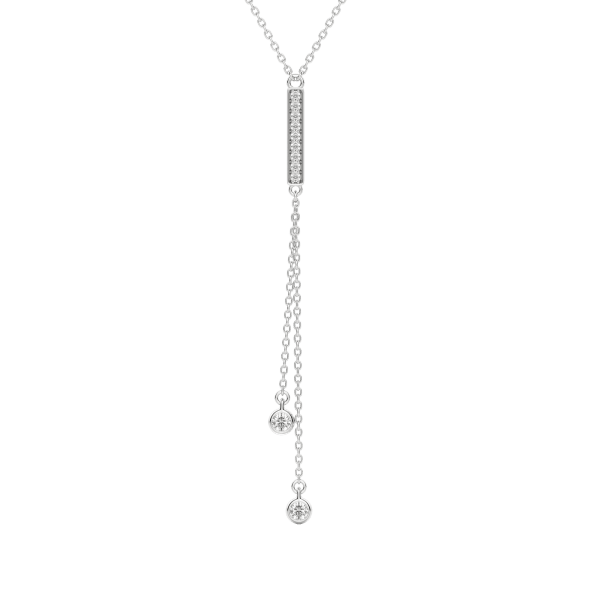 Silver Drop Lariat Necklace, Default, 