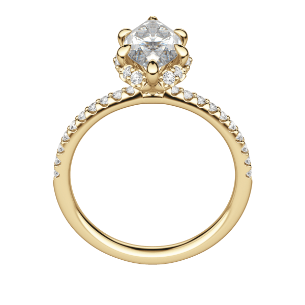 Sora Marquise Cut Engagement Ring, Hover, 18K Yellow Gold, 