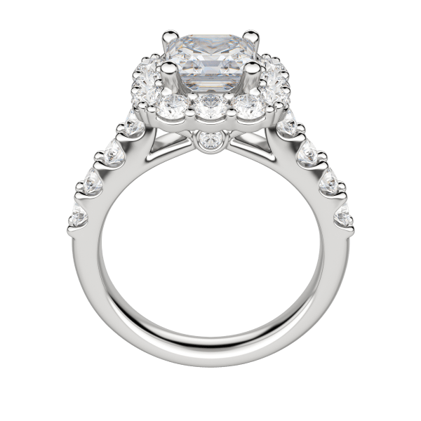 Vail Bold Asscher Cut Engagement Ring, Hover, 18K White Gold, Platinum, 
