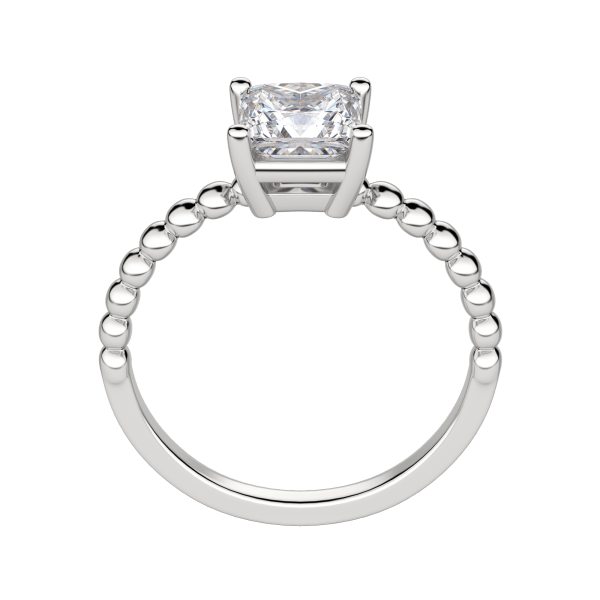 Vera Princess Cut Engagement Ring, Hover, 18K White Gold, Platinum, 