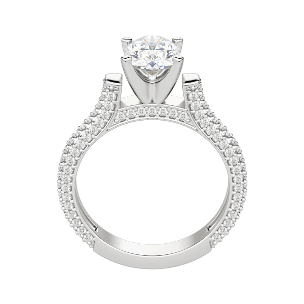 Vita Oval Cut Engagement Ring, Hover, 18K White Gold, Platinum, 