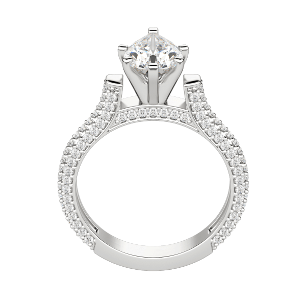 Vita Pear Cut Engagement Ring, Hover, 18K White Gold, Platinum, 