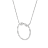 Silver Twisted Circle Necklace