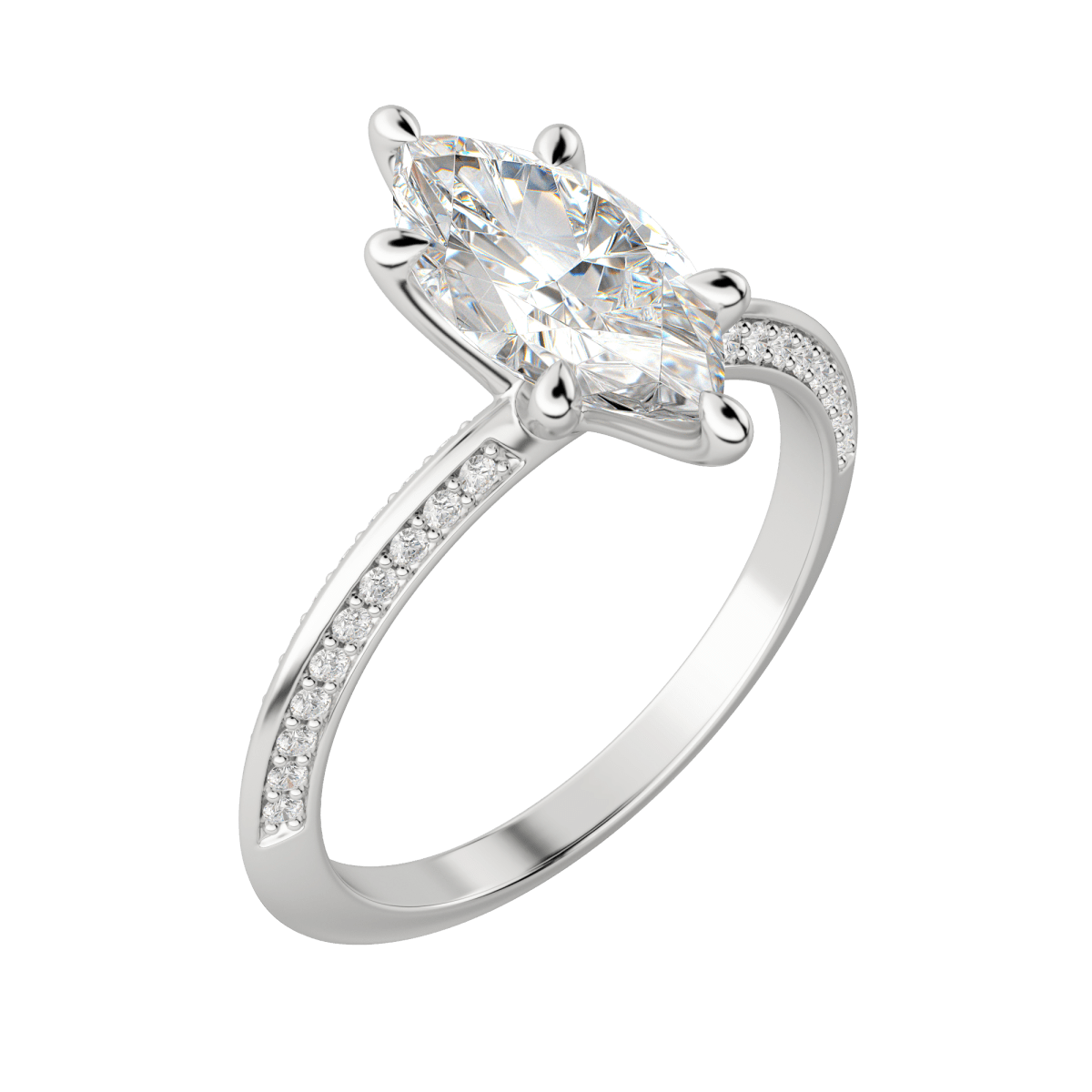 18Kt White Gold Antique Filigree Marquise Shaped Design Diamond Ring |  Jewelers in Rochester, NY