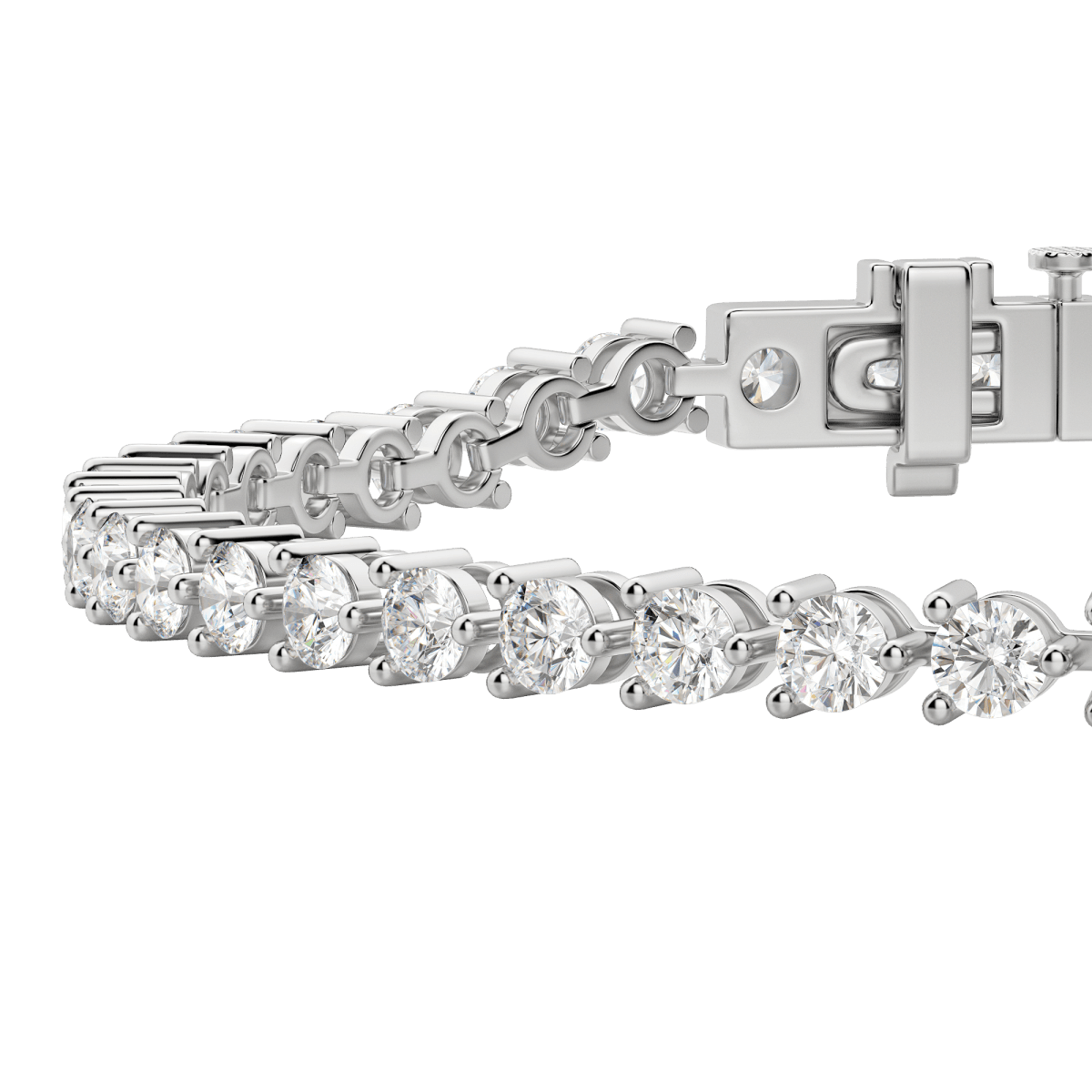 14.00 CTTW Emerald Cut Diamond Tennis Bracelet in White Gold | New York  Jewelers Chicago
