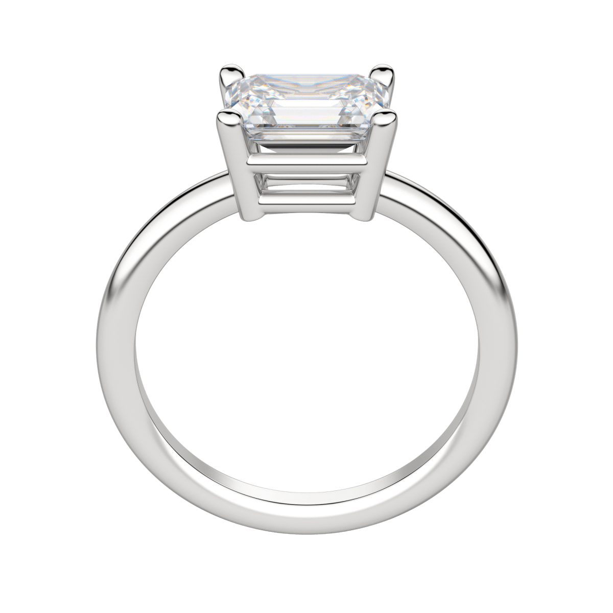Edgy Basket Classic Emerald Cut Engagement Ring