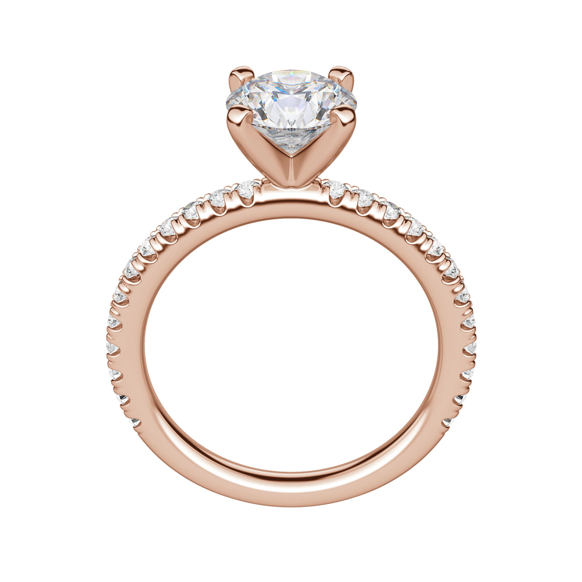 Holm Accented Round Cut Engagement Ring