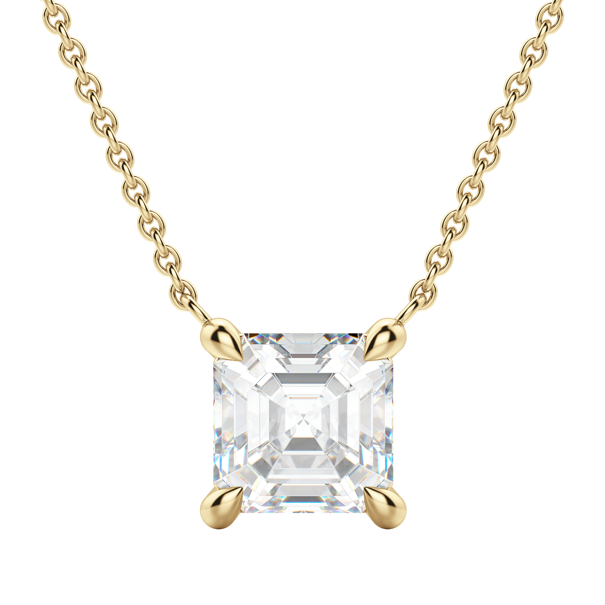 Asscher Cut Diamond Necklace – Temelli Jewellery