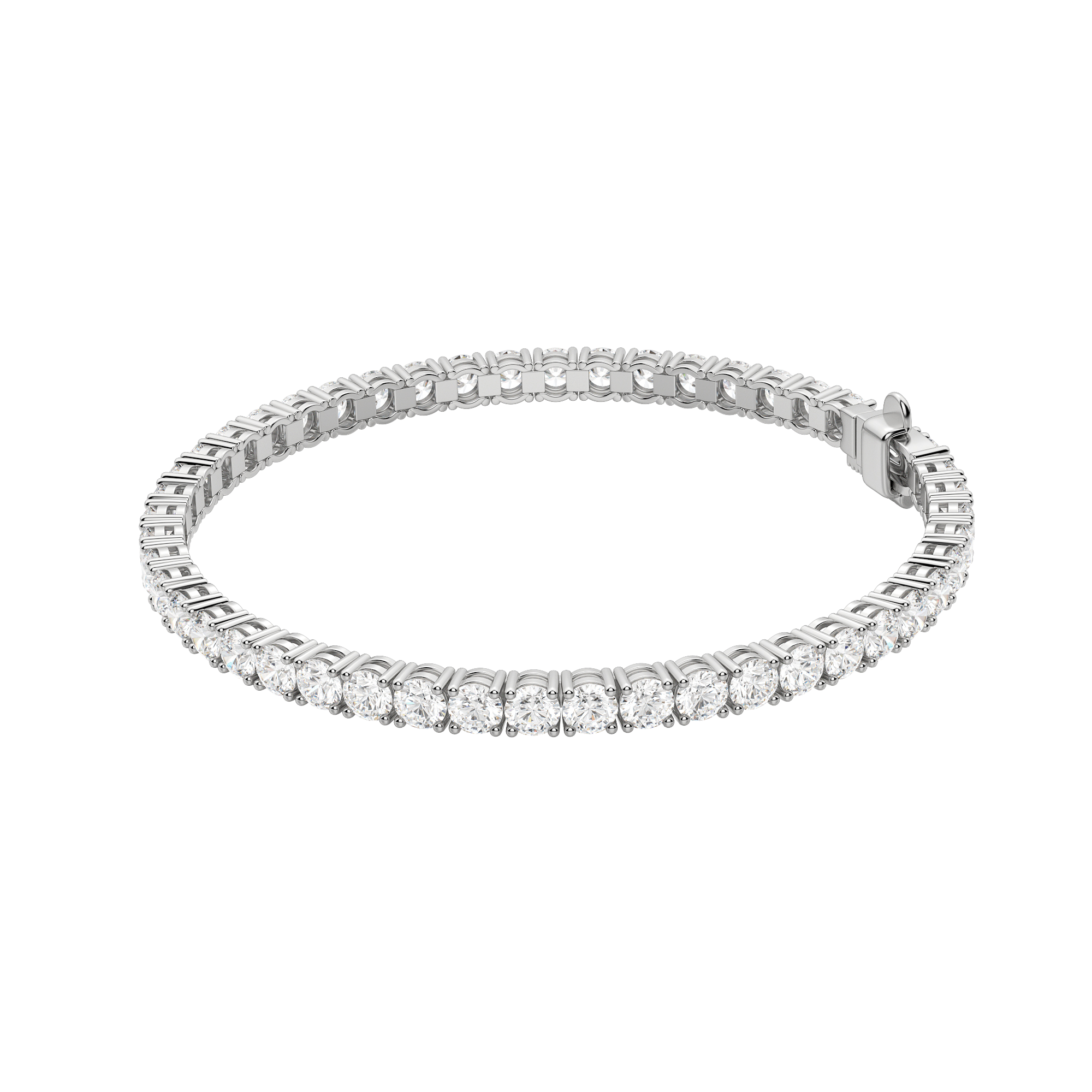 Tennis Bracelet (5.00 tcw), Default, 14K White Gold,\r
