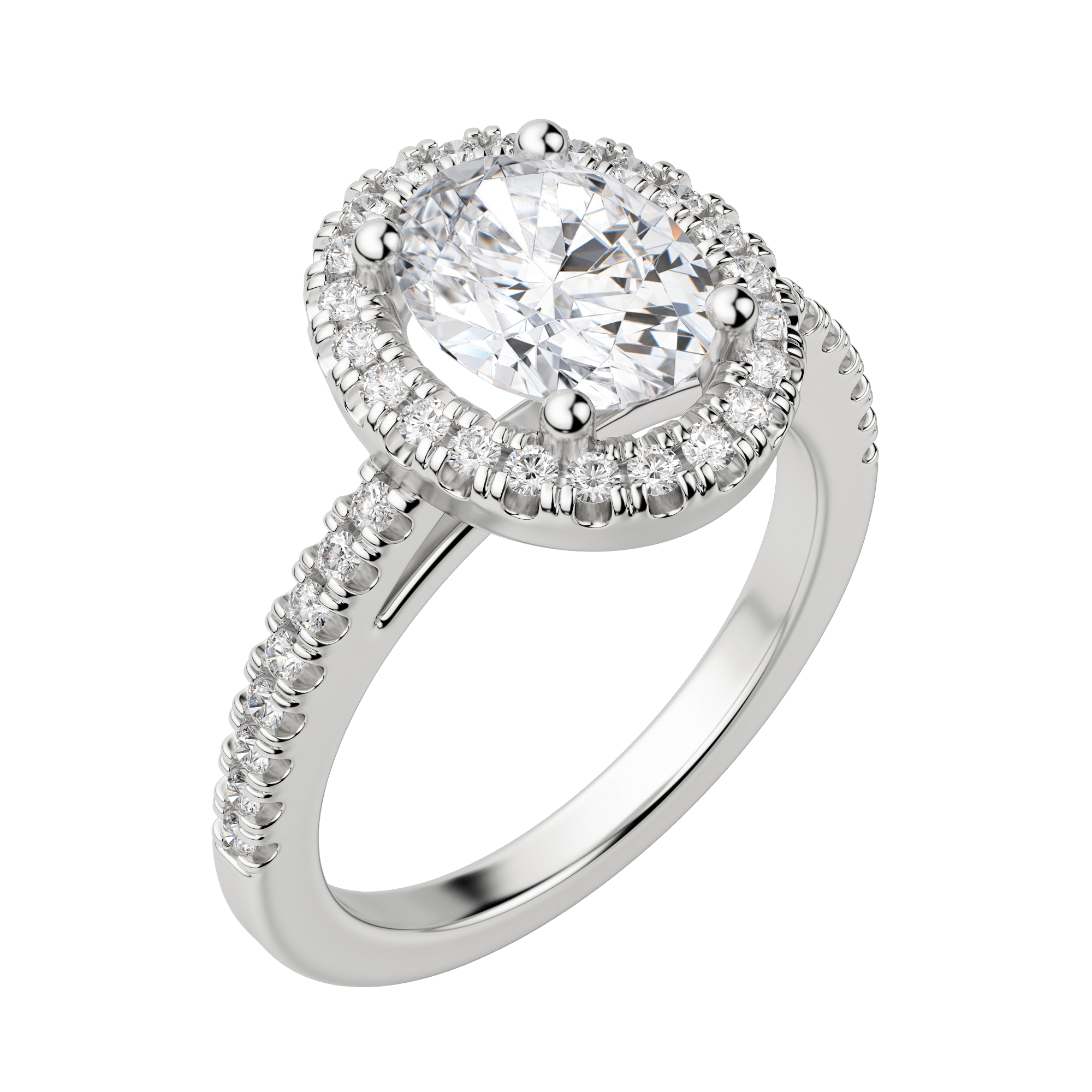Vail Oval Cut Engagement Ring, Default, 18K White Gold, Platinum, 