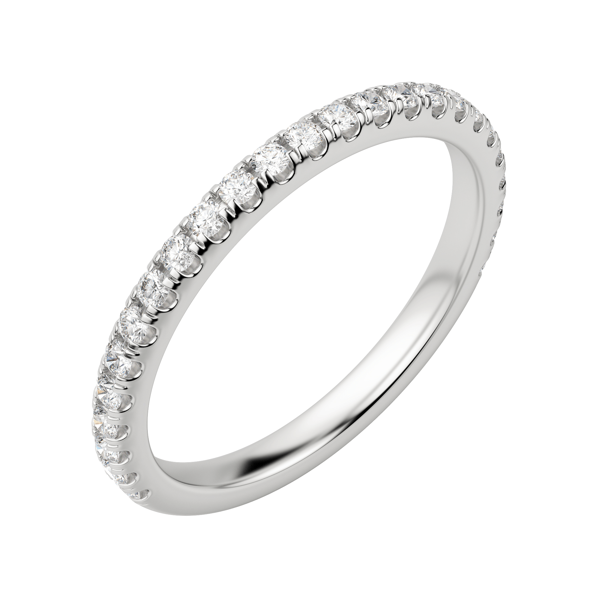 Edgy Accented Wedding Band, Default, 18K White Gold, Platinum,\r
