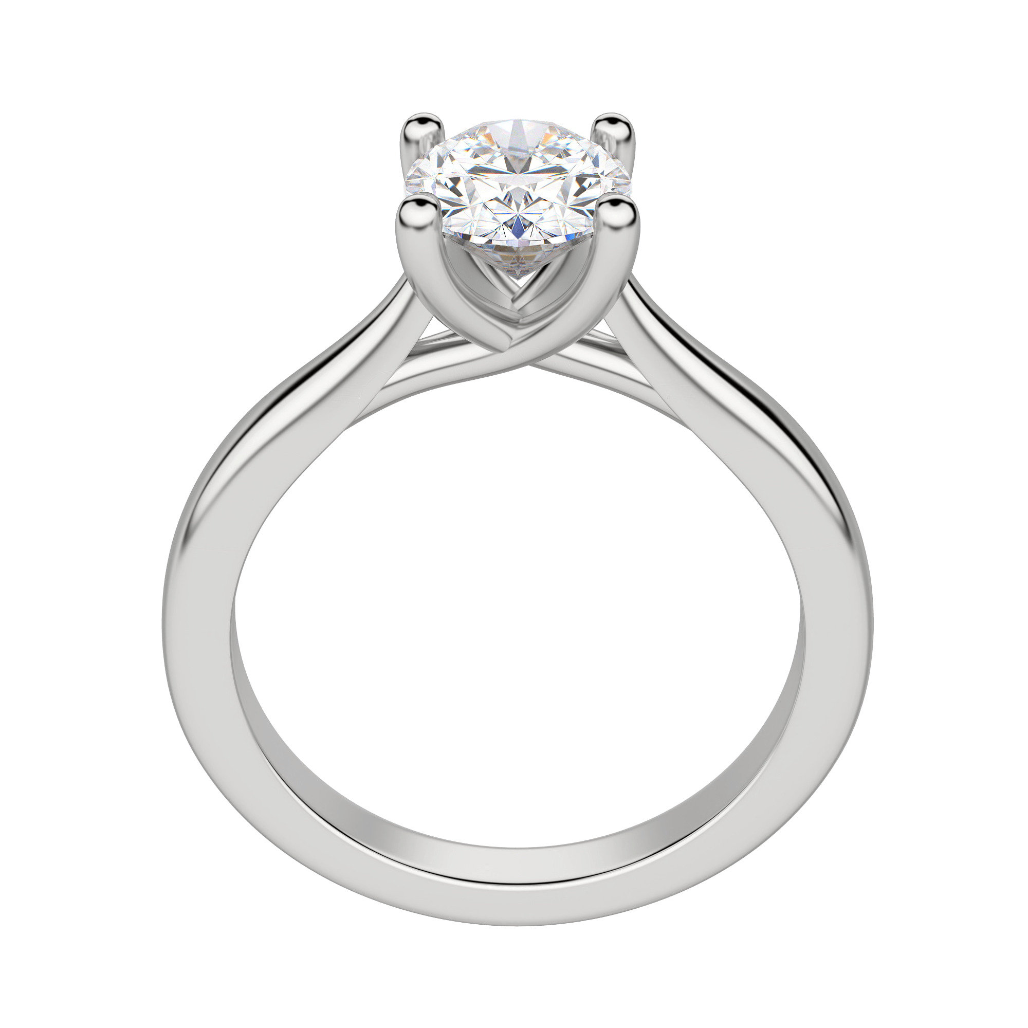 Harp Oval Cut Engagement Ring, Platinum, 18K White Gold, Hover, 