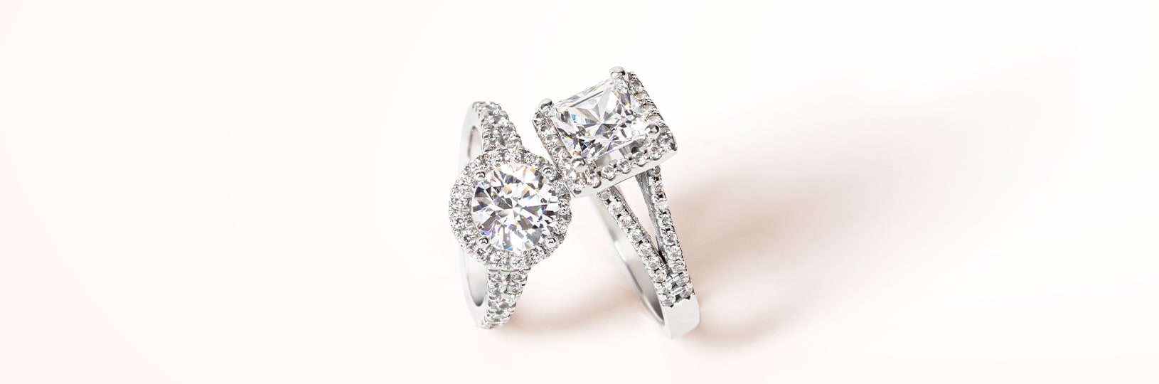 Two accented engagement rings