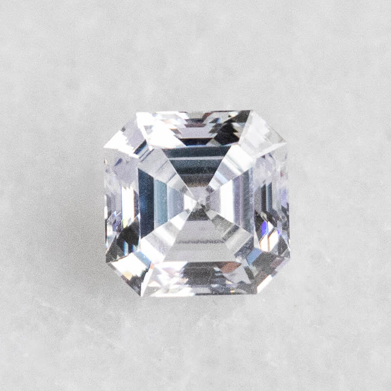 An asscher cut lab diamond