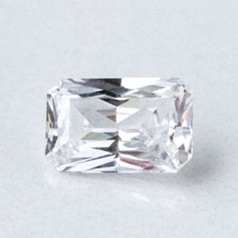 A radiant cut lab diamond