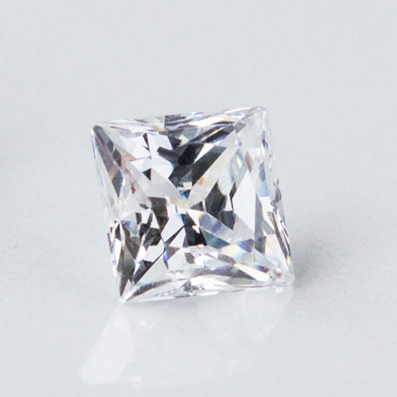 A princess cut lab diamond