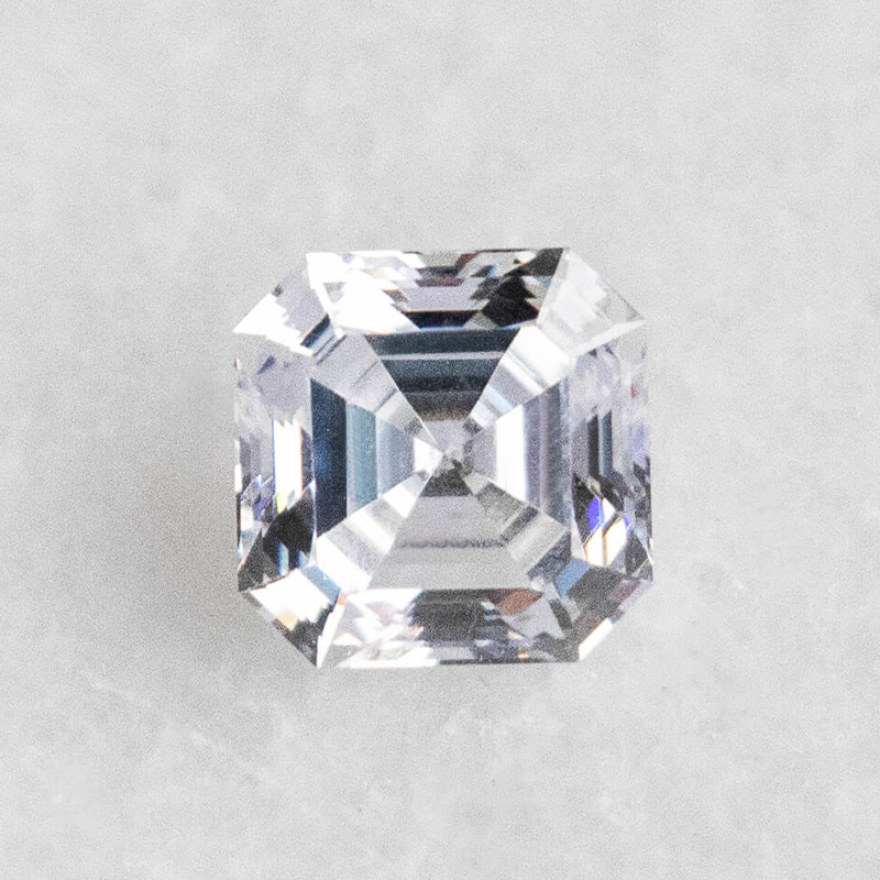An asscher cut lab diamond
