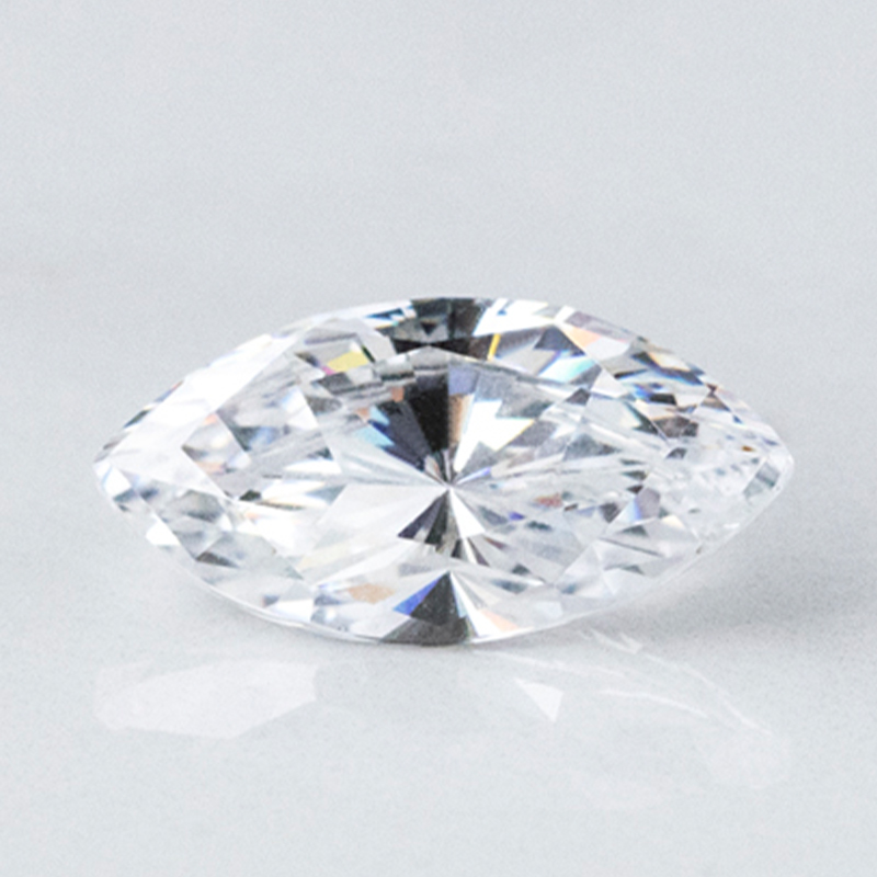 A marquise cut lab diamond