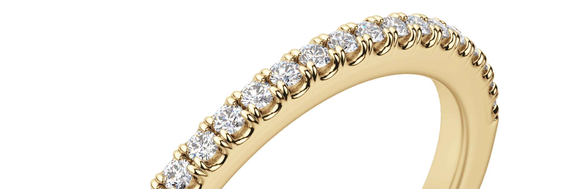Petite Pave Matching Band in 18K Yellow Gold