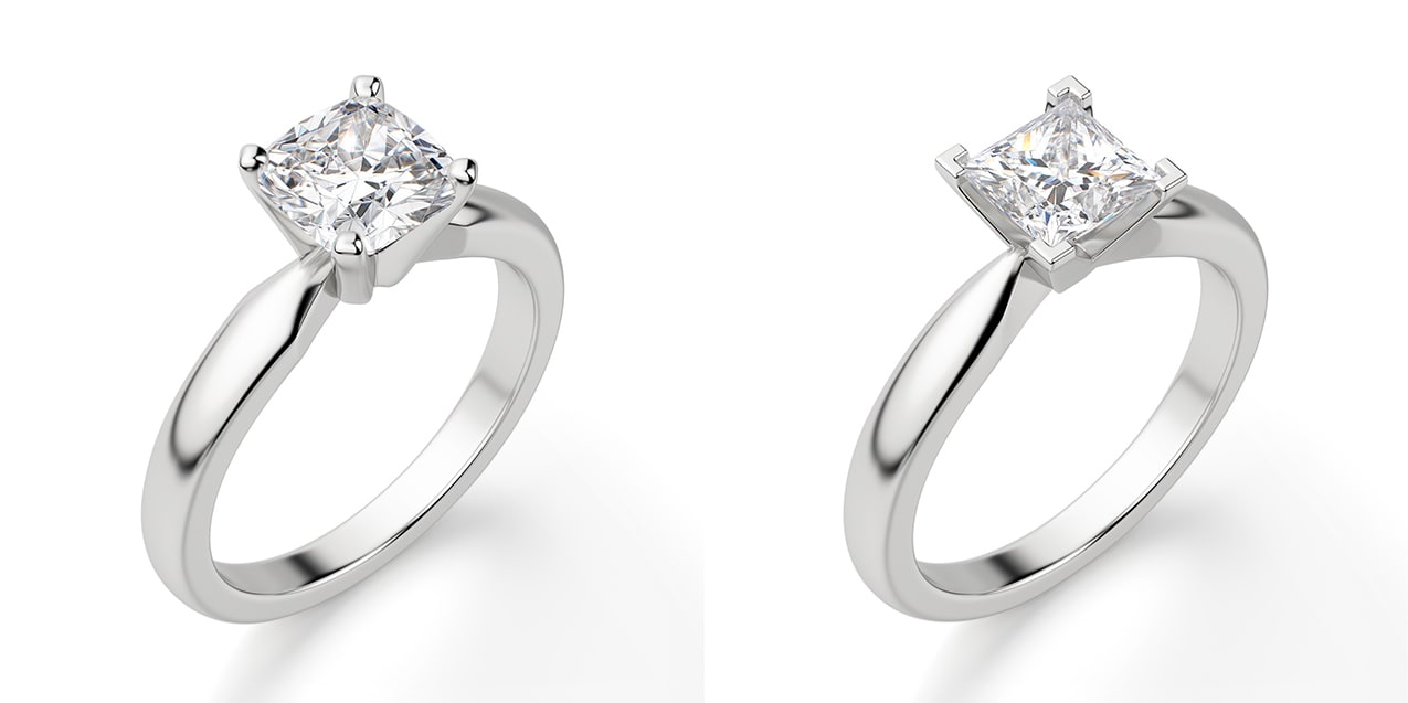A solitaire engagement ring setting