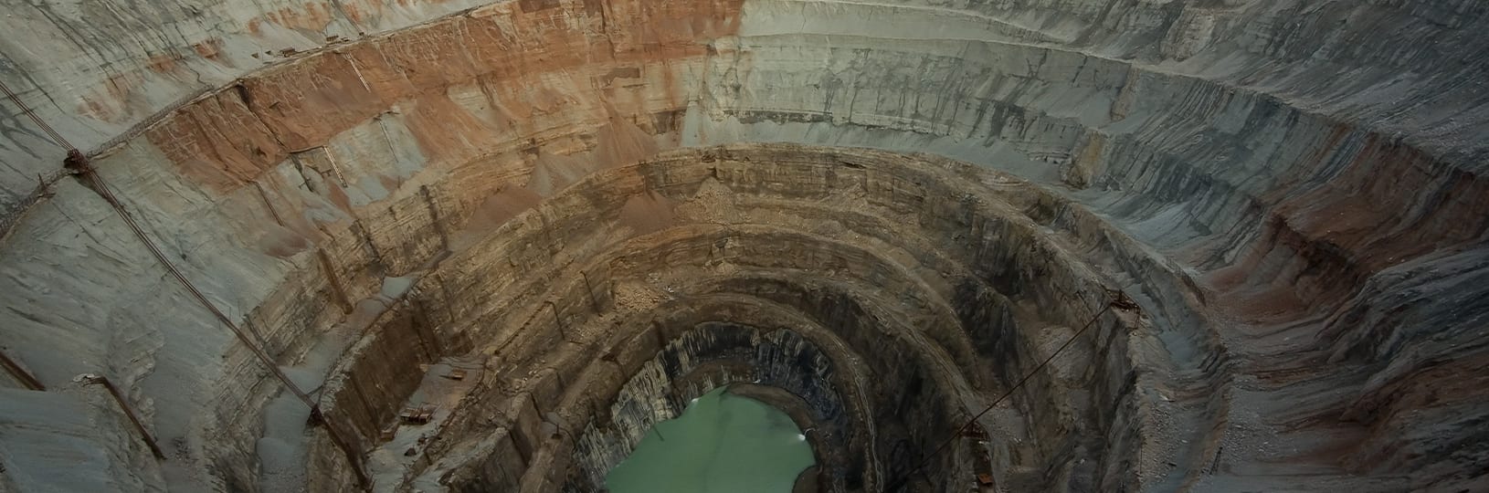 Aerial image of a diamond mine