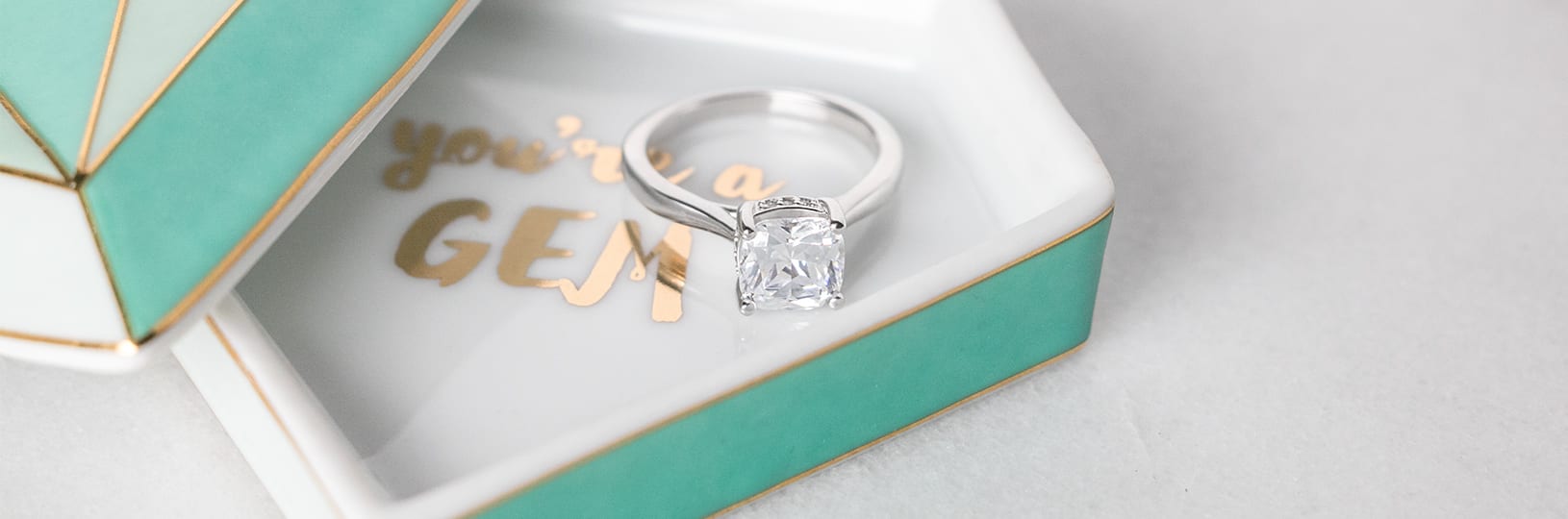 Solitaire lab diamond engagement ring
