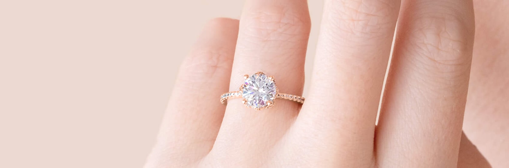 Accented engagement ring