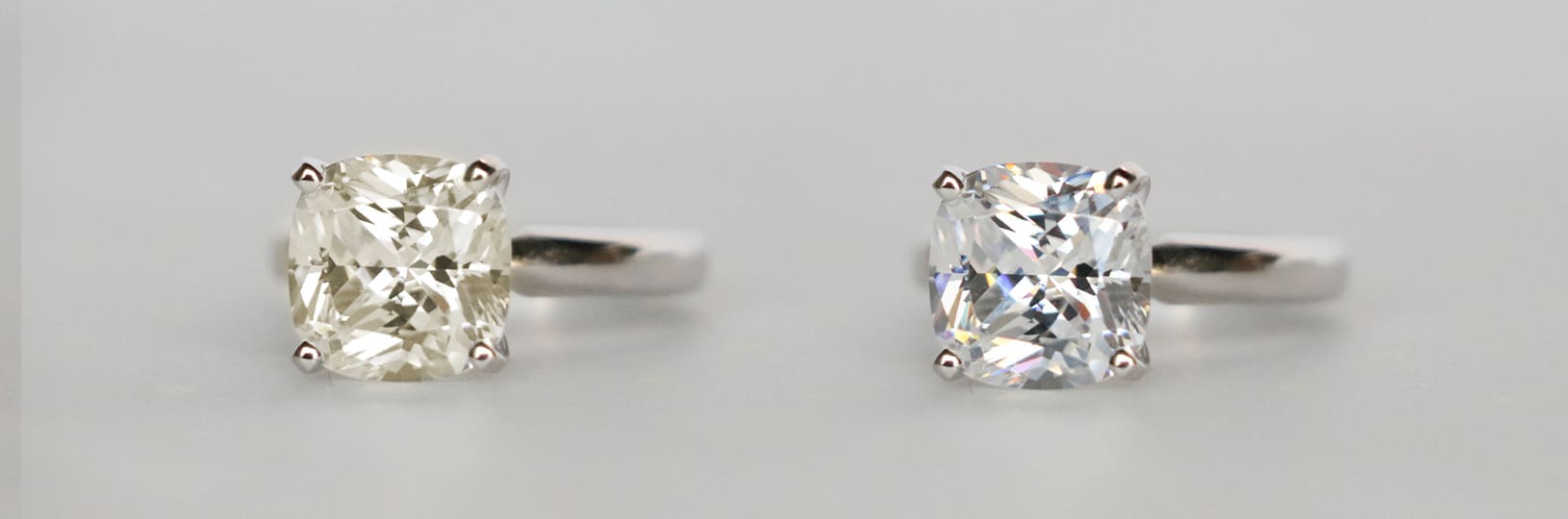 Diamond color compared side by side