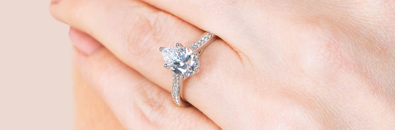 Accented engagement ring